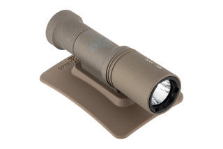 Echo Arms Fast Attach M-LOK Helmet Plate in Coyote features the Malkoff E1 Hyper Light
